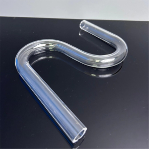 Tube de quartz translucide incurv&eacute; de longueur 100 mm-2500 mm