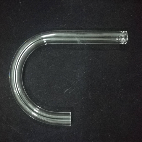 Tubo de quartzo transparente em forma de U de ilumina&ccedil;&atilde;o &oacute;ptica de laborat&oacute;rio