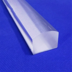 Transparenter halbrunder Kontur-Quarzglasstab