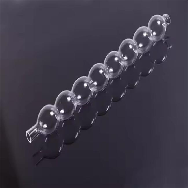 Tubo de condensador de vidrio de cuarzo en espiral transparente