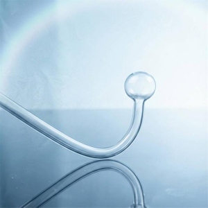 Tubo piegato con testa a sfera in materiale al quarzo