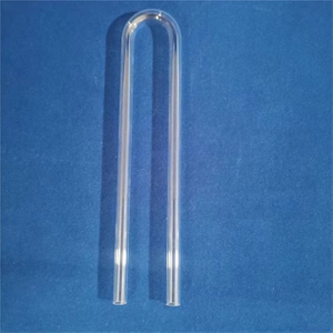 Tube de quartz transparent en forme de U de 3 &agrave; 300 mm