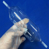 Tube de silice fondue transparente avec ouvertures aux deux extr&eacute;mit&eacute;s