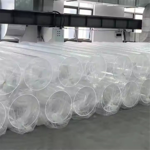 외경 200-500mm 고광 투과율 석영 튜브
