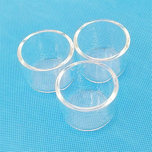 Crogiolo di quarzo trasparente fuso di elevata purezza