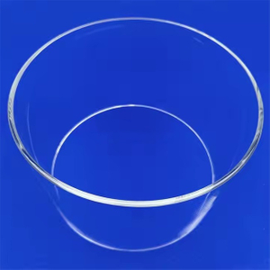 Tubo de vidro de quartzo semicondutor cil&iacute;ndrico de grande di&acirc;metro e alta temperatura