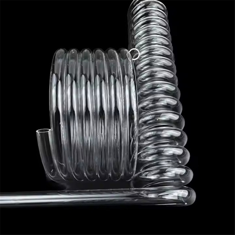 Tubo de quartzo espiral transparente com di&acirc;metro externo de 10-300 mm