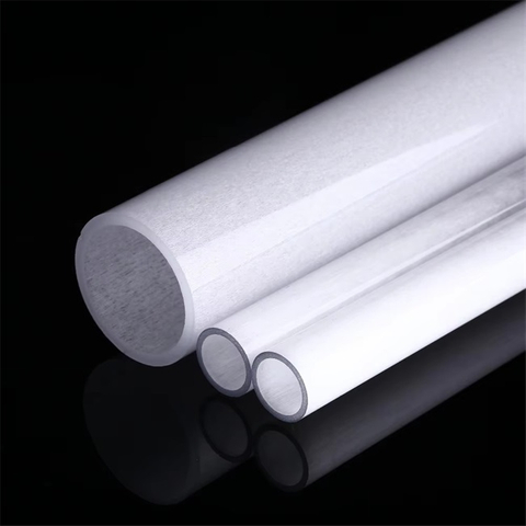 Tubo de cuarzo blanco lechoso de 0,5 a 600 mm de di&aacute;metro