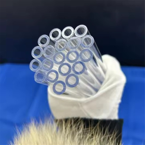直径0.5〜600 mm透明な円筒形の石英チューブ