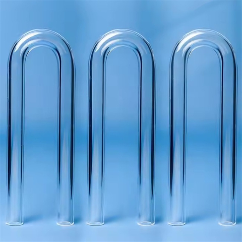 Tube de quartz de four tubulaire en forme de U