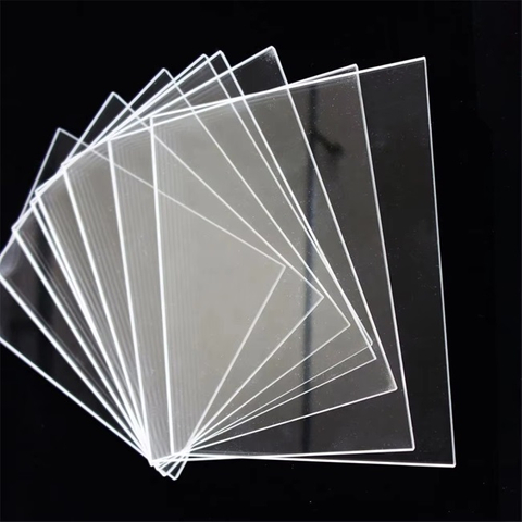 Placa de vidrio de cuarzo transparente fundido con rayos UV