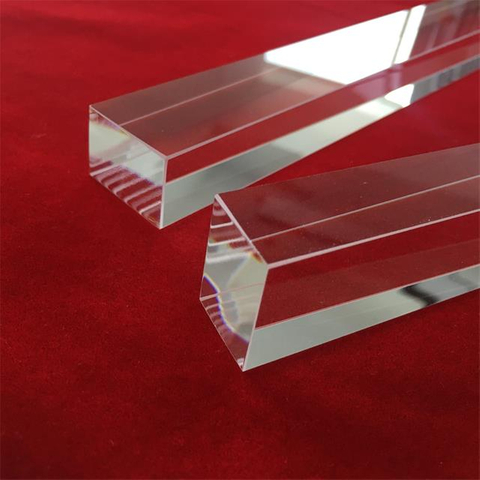  Transparent quadratische Quarzglasstange