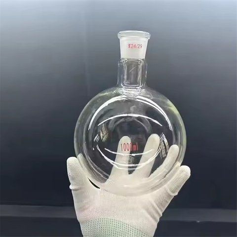 실험실 투명 둥근 바닥 100ml 석영 병 플라스크