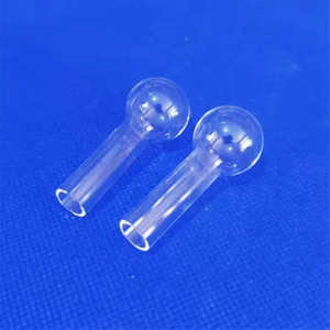 Tubo in vetro di quarzo trasparente sigillato con fondo tondo da laboratorio