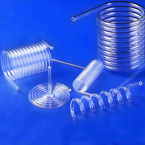 곡선 석영 나선형 튜브