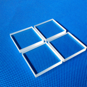 Placa de vidro de quartzo quadrada transparente UV de 150 x 150 mm