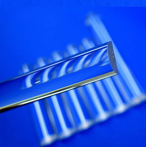 Tiges de silice fondue d'usinage personnalis&eacute; CNC avec extr&eacute;mit&eacute;s demi-rondes