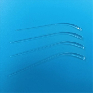 Tige de quartz conique incurv&eacute;e transparente personnalis&eacute;e