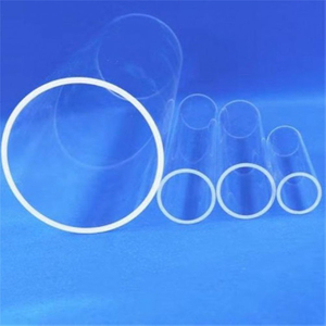 Aangepaste grote diameter gas hoge zuiverheidskwarts glazen buis 