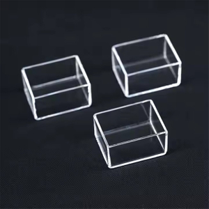 Creuset en verre de quartz transparent de laboratoire chimique