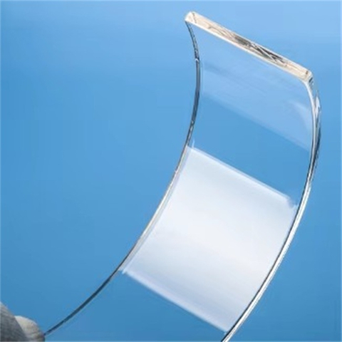 Tubo de cuarzo semicircular transparente fundido en forma de C