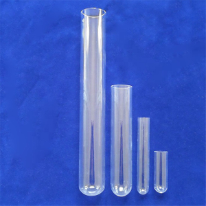 Tubo de quartzo fechado de uma extremidade
