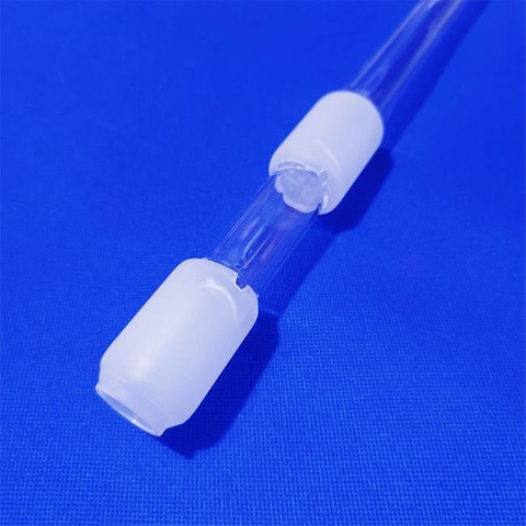 Tubo de vidrio de cuarzo transparente esmerilado