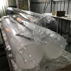 Tube en verre de silice fondue de tr&egrave;s grand diam&egrave;tre