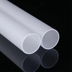 Tubo de vidro de quartzo branco leitosa de grande diâmetro