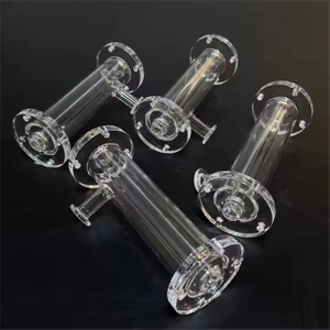 Tubo al quarzo con flangia trasparente resistente alle alte temperature