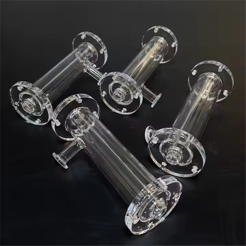 Tubo al quarzo con flangia trasparente resistente alle alte temperature