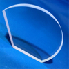 Plaque de verre de quartz transparente en forme d'&eacute;ventail
