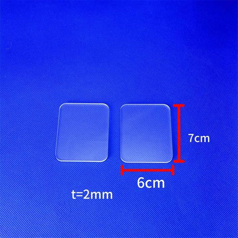 Placa de quartzo transparente de alta pureza de 7-6 cm