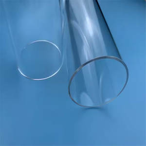 Tubo de quartzo transparente com di&acirc;metro externo de 10-900 mm